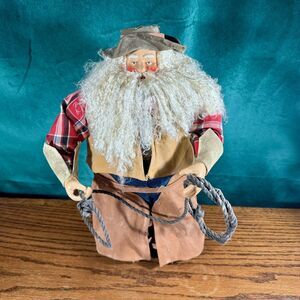Silvestri Western Santa Claus Cowboy With Lasso 16” Tall soft figurine